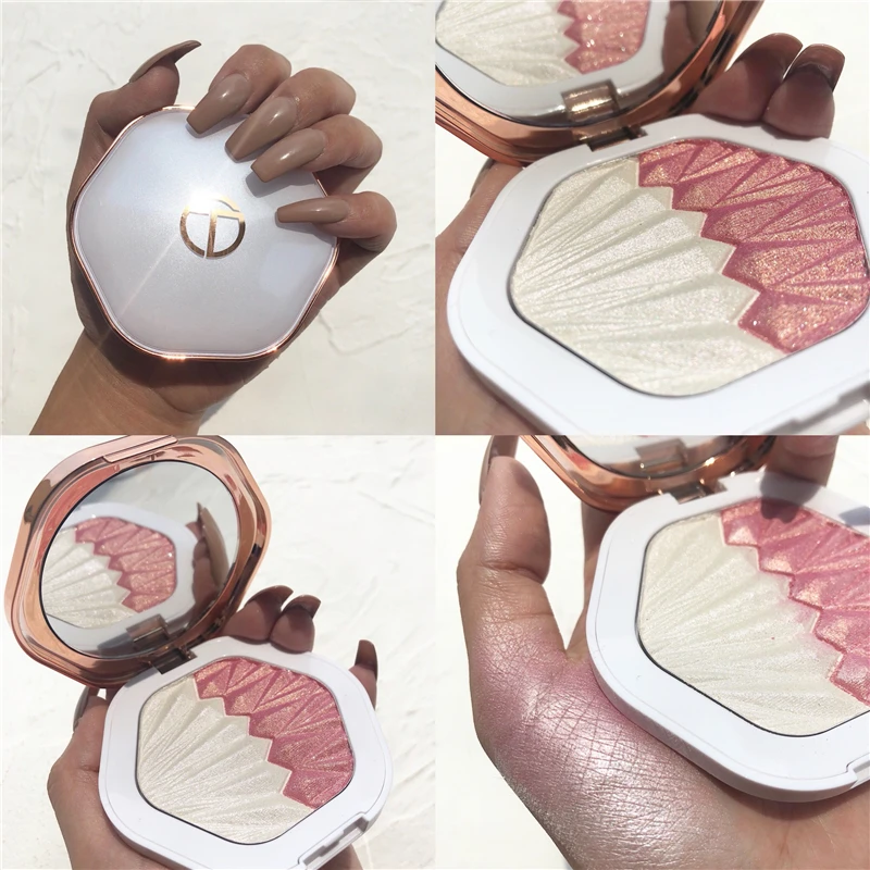 2 цвета Хайлайтер для лица бронзер палитра контур макияжа хайлайтер мерцающий