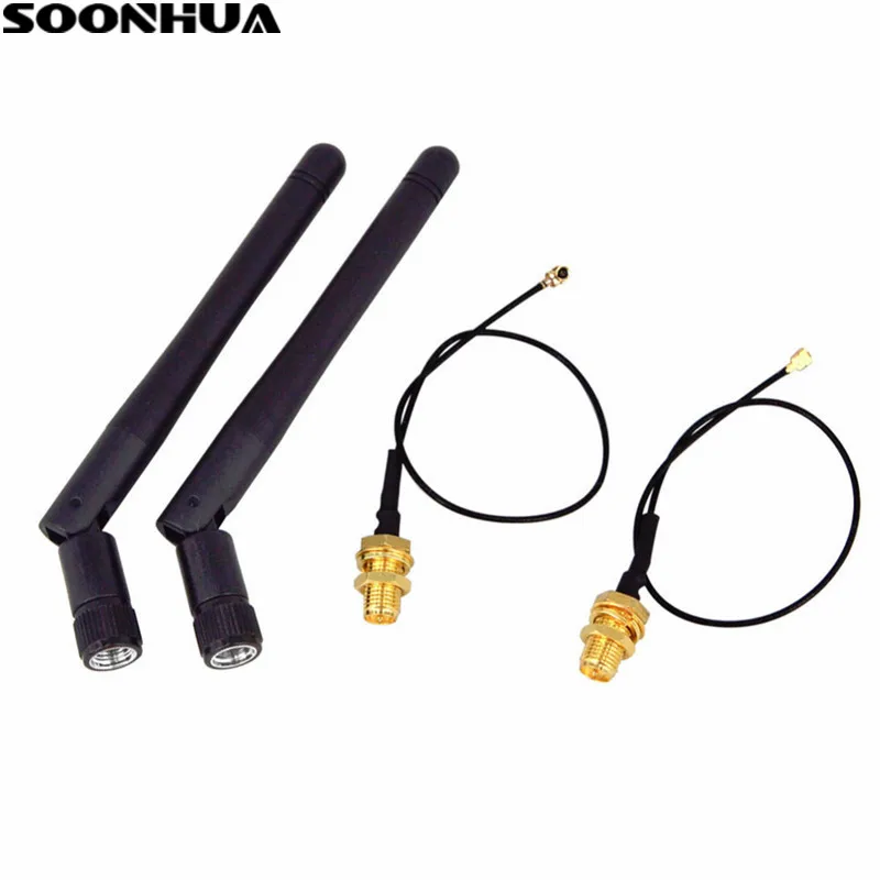 Wi Fi роутер SOONHUA 2 4 ГГц с разъемом PCI UFL IPX на RP SMA|Антенны для связи| |
