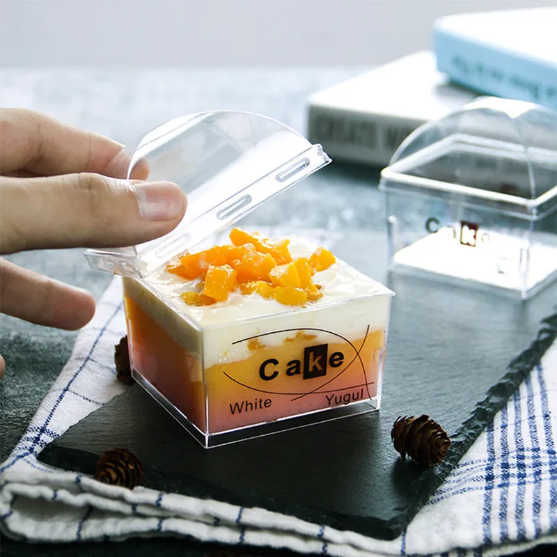 50 шт. контейнер Tiramisu прозрачная коробка для тортов Детские сувениры на день