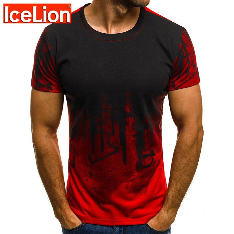 

LeeLion 2023 Summer Short Sleeve tshirt Men Camouflage Printed O-Neck Tees Tops Fitness Casual Men's T-shirts Camisetas Hombre
