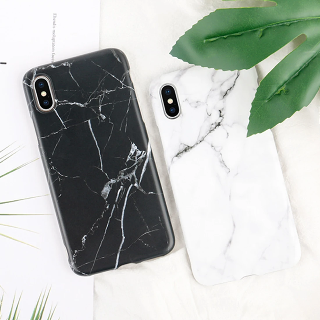 Тонкий мягкий гибкий мраморный чехол TPU с мраморным рисунком для iPhone 8 7 6 6S Plus X 5 5S SE