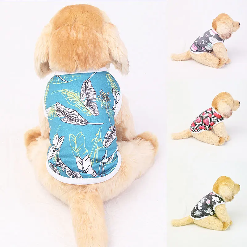 

Dog Cartoon T-shirt Thin Pet Casual Vests Dog Cute Thin Printed Vests Casual Comfortable And Elastic Chihuahua Clothing