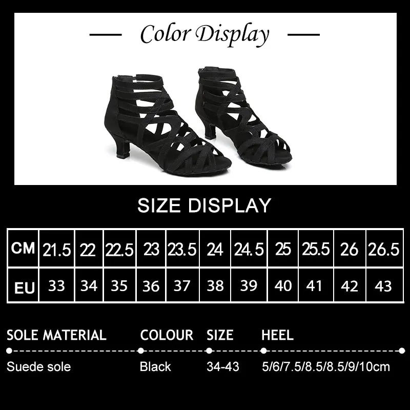 Женские танцевальные ботинки на высоком каблуке сапоги для бальных танцев