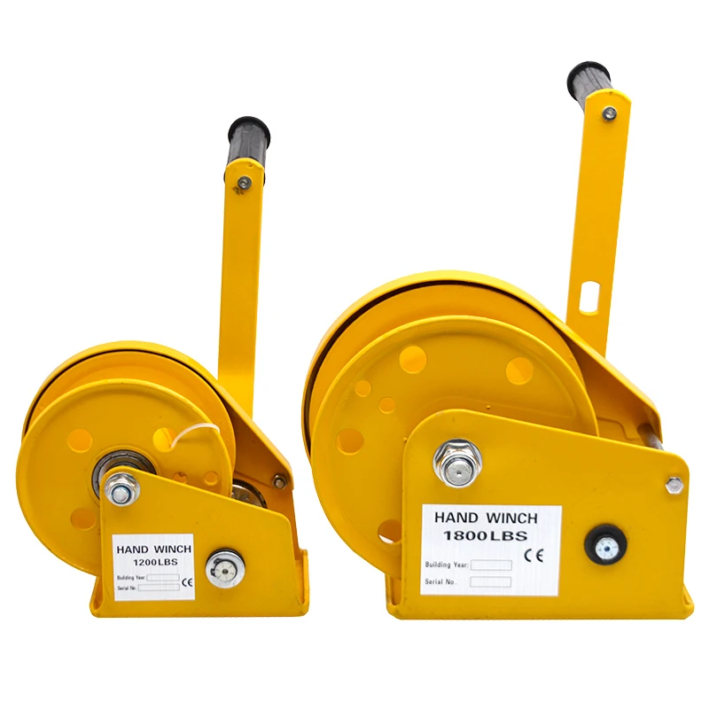 1200/1800LB Two-way Self-locking Small Hand Windlass with Automatic Brake Manual Winch Tractor 5M