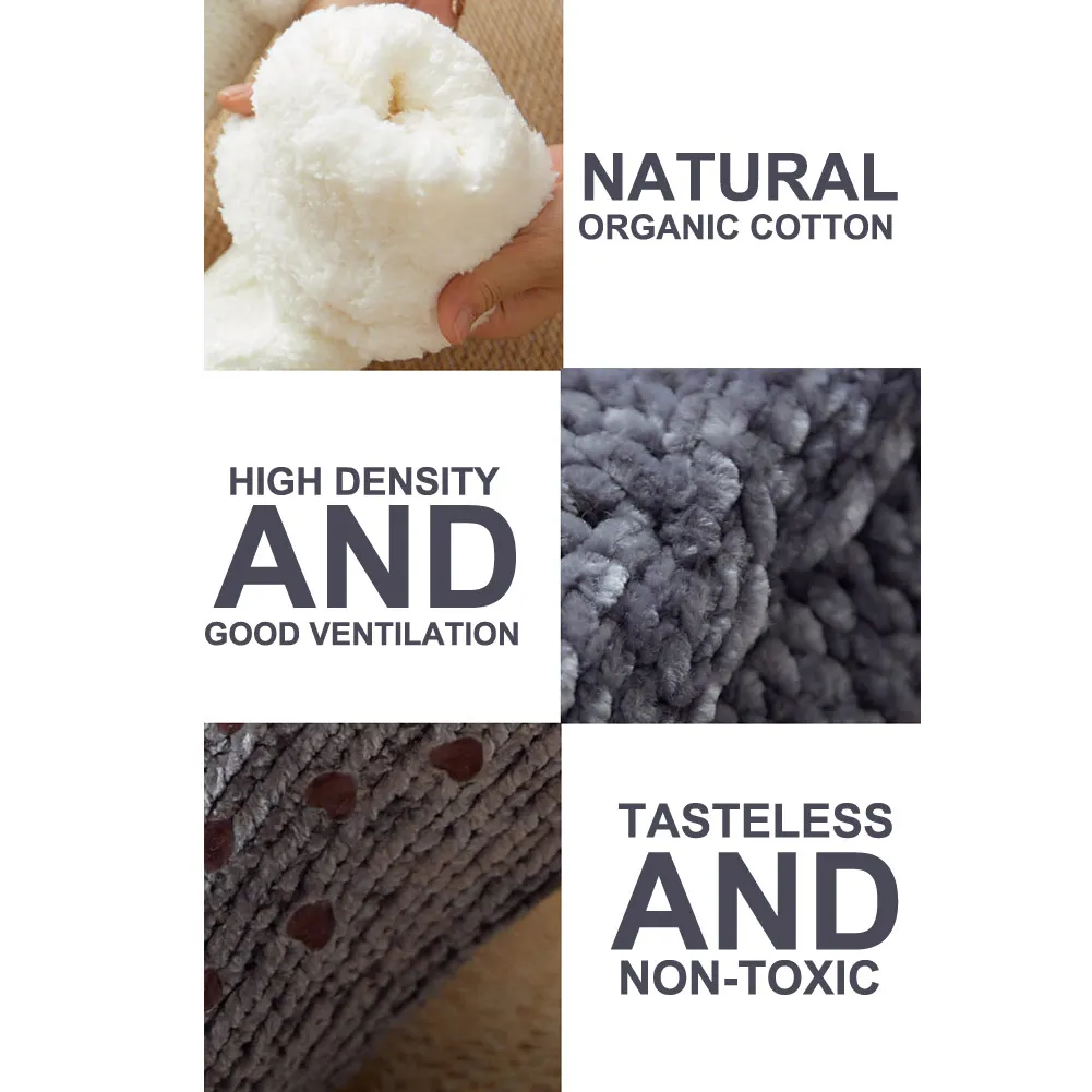 Женские зимние теплые носки из синели нескользящие плотные мягкие носки-тапочки