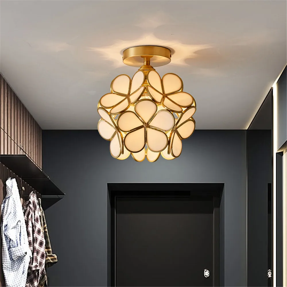 Тиффани и изображениями красочного цветка Стекло потолочный светильник