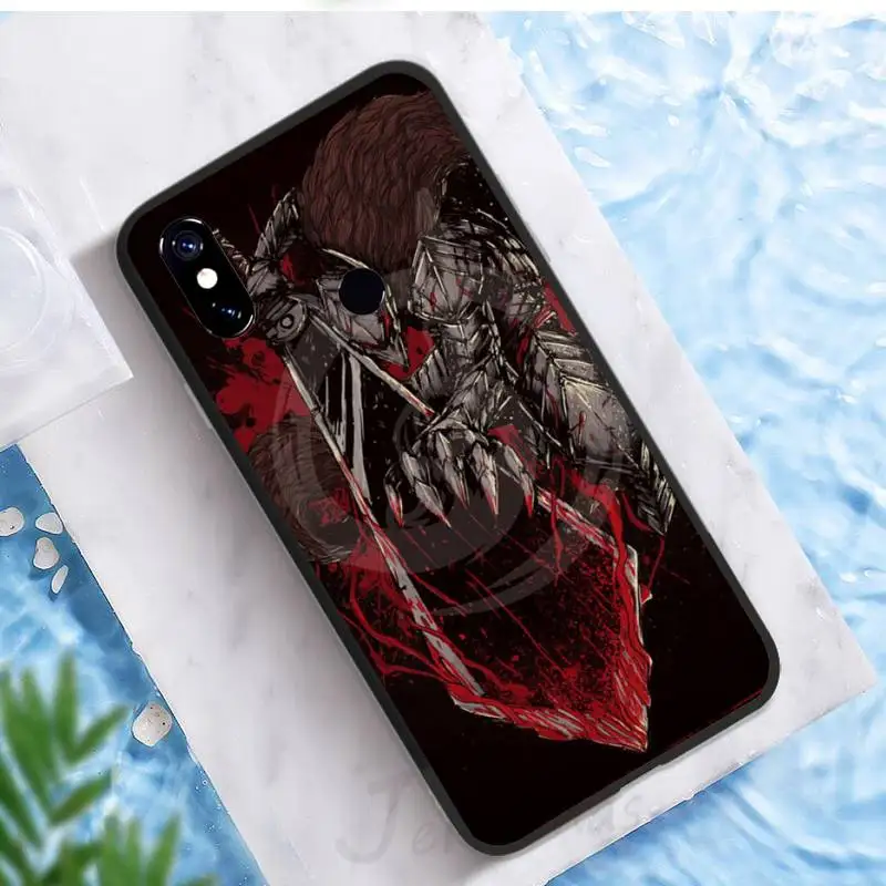 

Hot Anime Berserk Guts game Phone Case For Xiaomi Redmi note 7 8 9 t k30 max3 9 s 10 pro lite