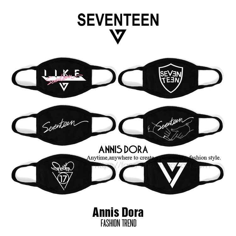 SENENTEEN like seventeen FIRST LOVE& надпись-логотип маски