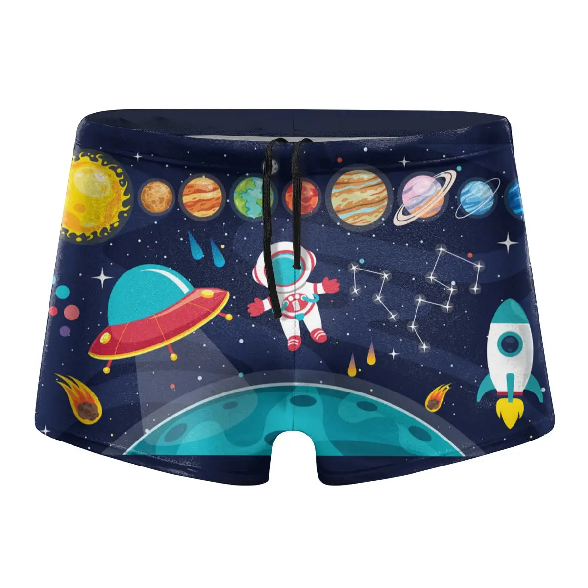 

Star Planet Multi Prints Men Elastic Swimming Trunk Swimwear Beach Swim Short Surfing Summer Swimsuit Boxer Shorts Bathing Suit