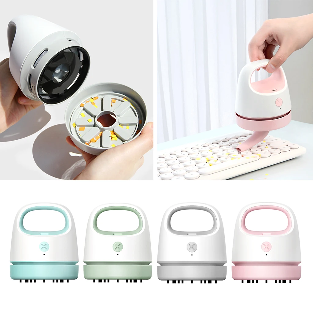 

New Desktop Vacuum Cleaner Mini Dust Collector Household Table Cleaning Tool
