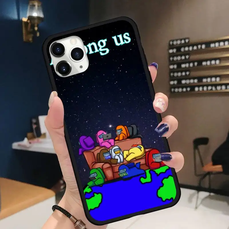 

among us funny game Phone Case for iPhone 11 12 pro XS MAX 8 7 6 6S Plus X 5S SE 2020 XR