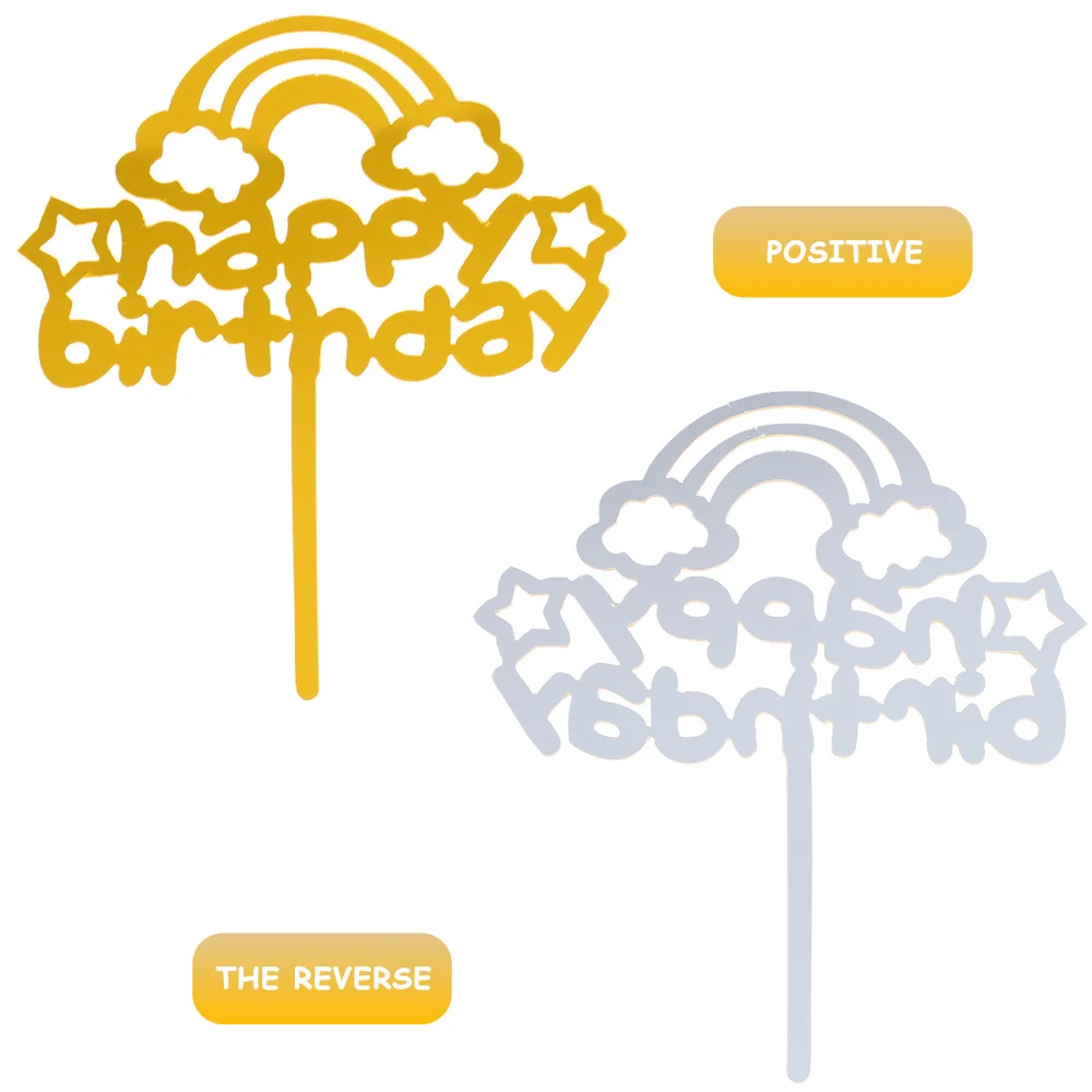 

10pcs Delicate Cake Toppers Birthday Party Cupcake Picks Party Cake Accessories
