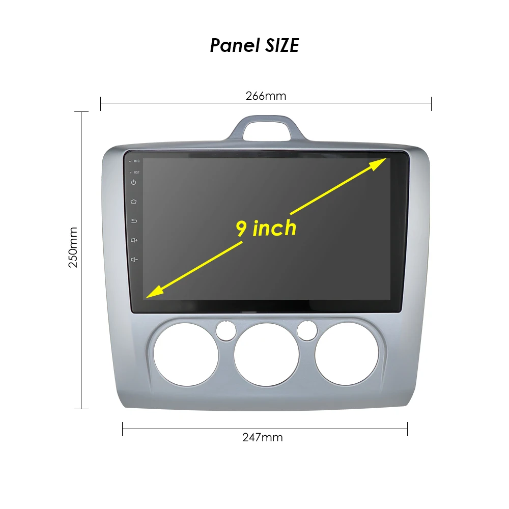 2 DIN Android 10 1 GPS навигации сенсорный экран Quad core автомобильный Радио 9 дюймов для Ford