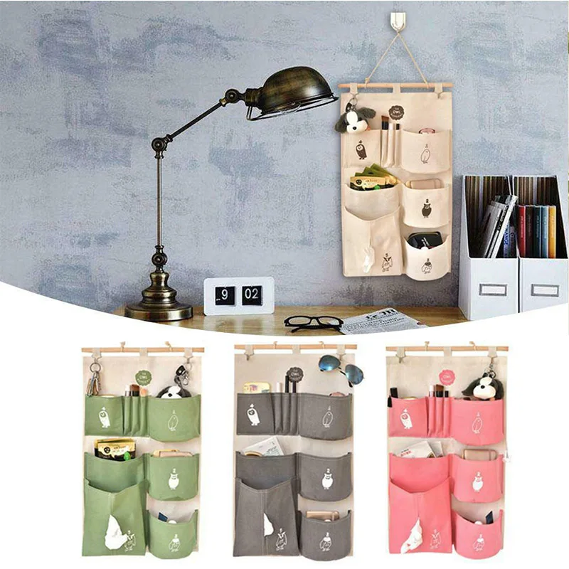 Настенный шкаф Многослойные водонепроницаемые хлопковые льняные Висячие Сумки