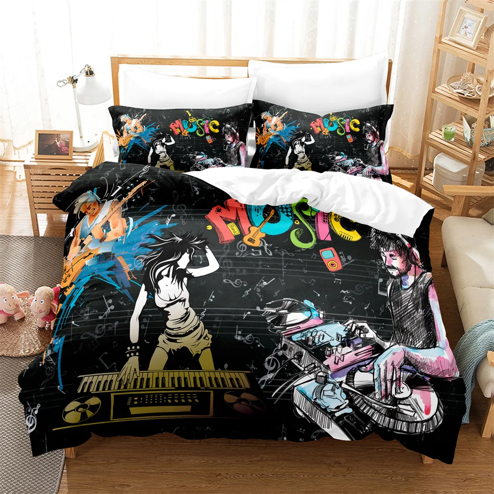

Cartoon 3Pcs Bedding Sets 3D Digital Printing Custom Quilt Duvet Cover Set Home Queen King Quilt Pillowcase