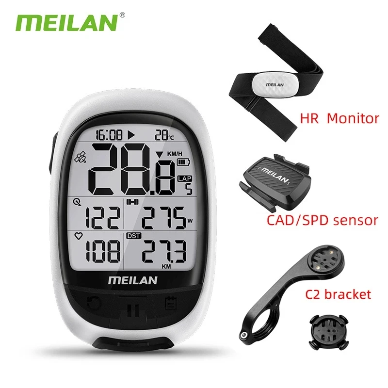 

Bike gps navigation Bluetooth ANT+ cycling computer support connect with cadence heart rate power meter(not include)