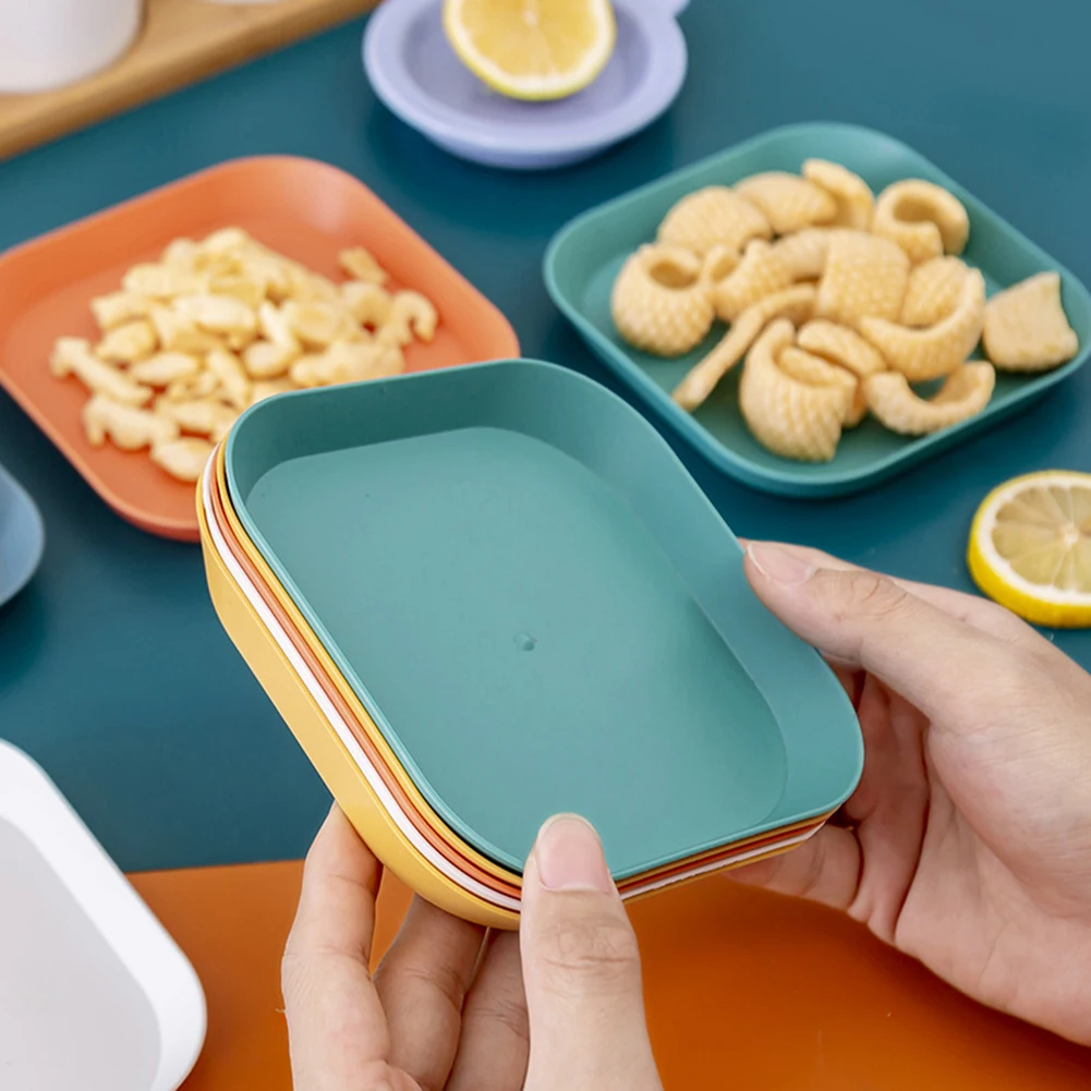 

Dinner Plates Serving Dishes Square Plate Children's Plate for Household Dinnerware Salad Snack Pasta Kitchen Plates Supplies