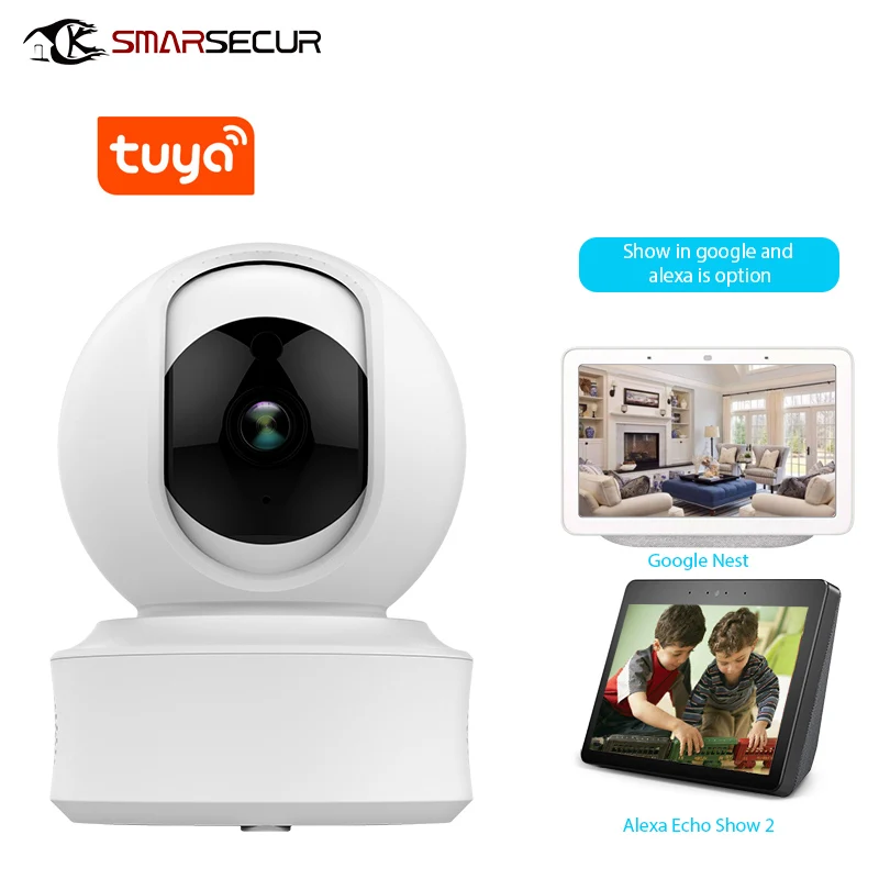 

Tuya Smart Life App WiFi IP Camera HD 1080P Body Auto-Tracking Smart Home Wireless Security CCTV Camera 360° View Baby Monitor