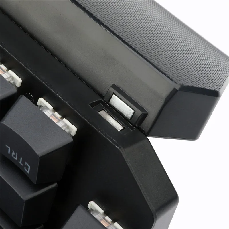 K700 односторонняя Механическая игровая клавиатура RGB светодиодный черный