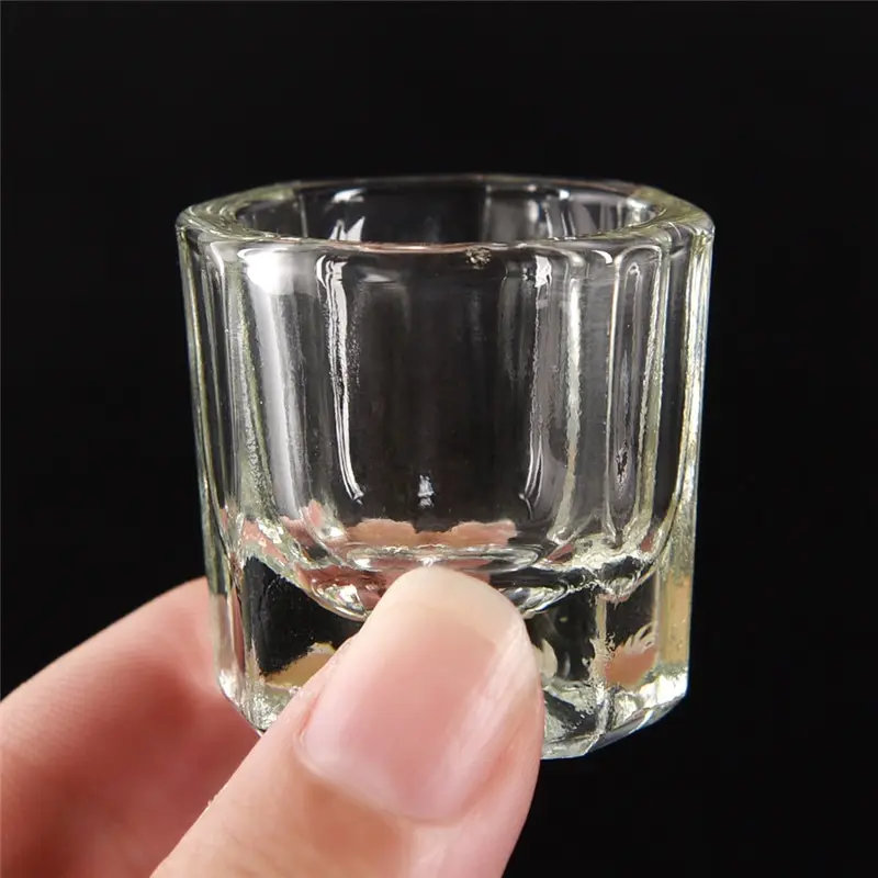 

1pcs Acrylic Liquid Glass Acrylic Powder Dappen Dish Crystal Glass Cup For Acrylic Nail Art Clear White Color Transparent Kit
