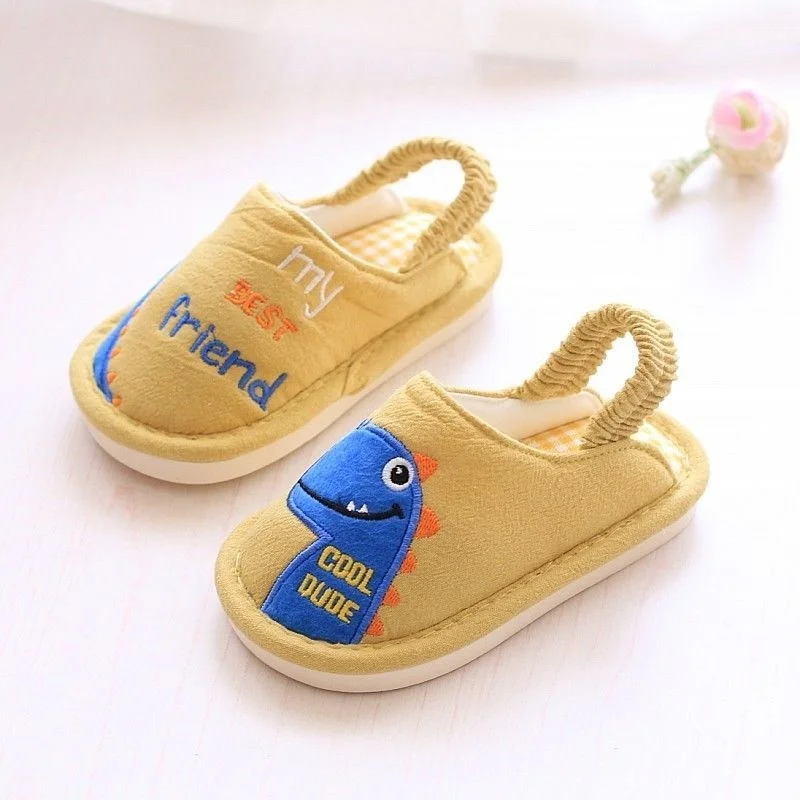 

Children's Slippers Cotton Boys And Girls Xia Nv 1-3 Years Old 4 Antiskid Soft Soled Indoor girls Slippers platforms