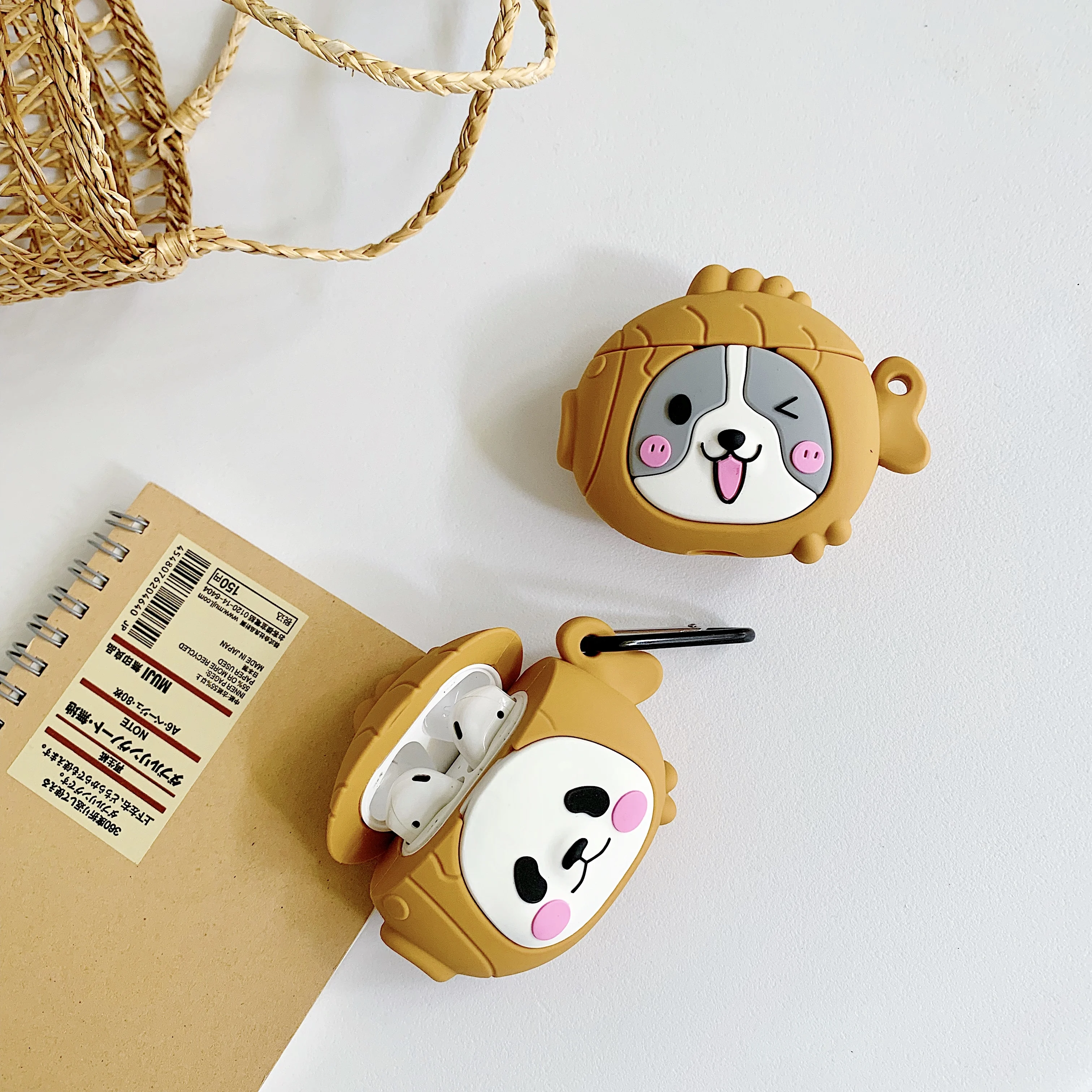 Для AirPod 2 Чехол 3D lover Обезьяна Животное Мультфильм Мягкие силиконовые