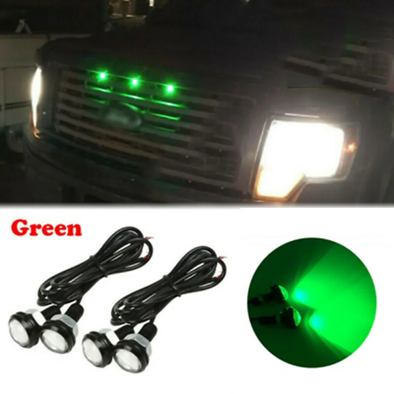 

4x зеленая светодиодная решетка, подсветсветильник, тропа для GMC, Chevy, Колорадо, Silverado, Ford Raptor, SVT стиль