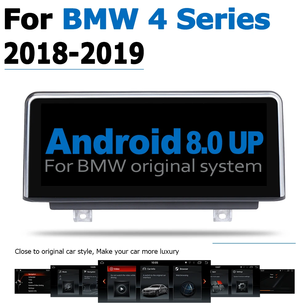 6-ядерный автомобильный DVD-плеер 8 дюймов Android 0 для BMW 4 серии 2018 ~ 2019 EVO Авторадио