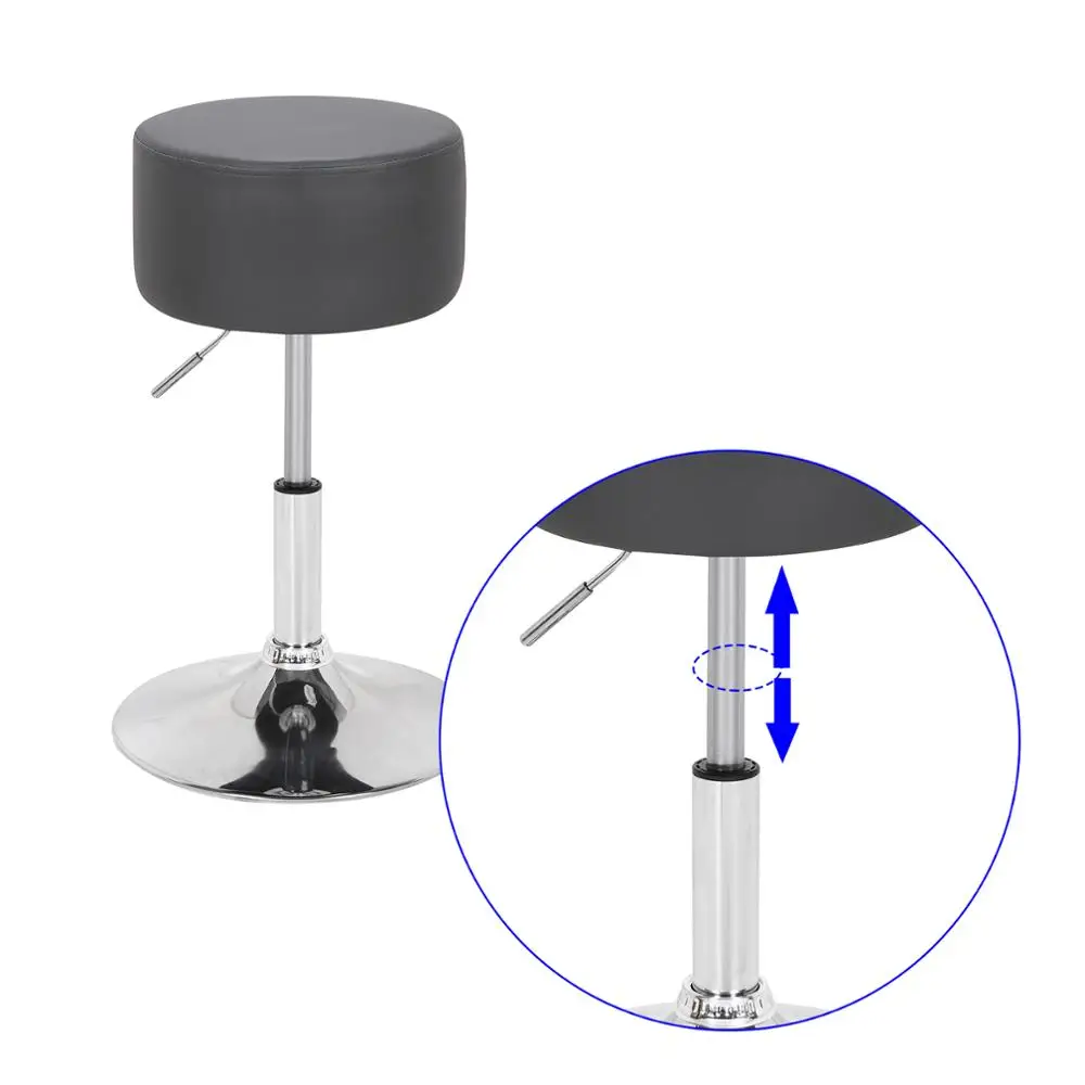 

1PC Design Faux Leather Bar Stool Height Adjustable Stool Barber Kitchen Chairs Counter Stool Home Bar Furniture