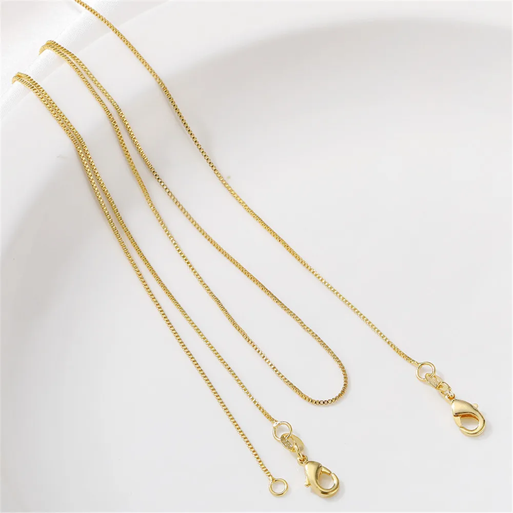 

14K gold clad box chain clavicle chain hand DIY made bracelet necklace extension chain jewelry material accessories