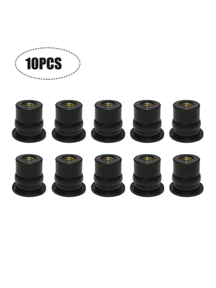 

10x M4/M5/M6 Rubber Well Nut 4mm Mm Universal Motorcycle Windshield Brass Nut