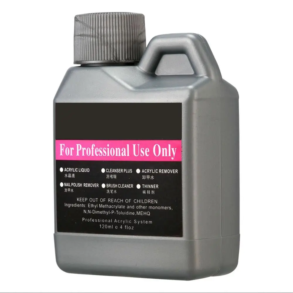 Дизайн ногтей 120 мл Акриловая жидкость 3 цвета порошок с инструментами Набор