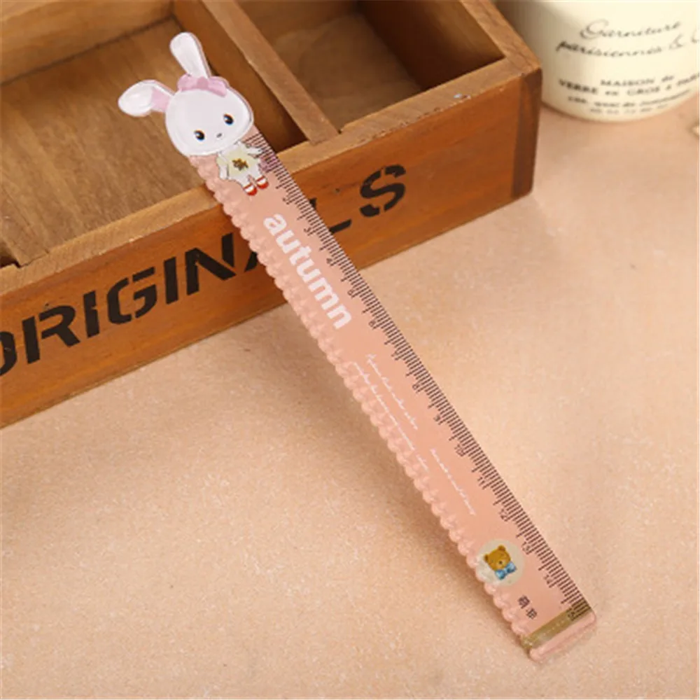 15cm-plastic04 1 шт. простой стиль 15 см 18 см 20 см прозрачная акриловая линейка простая линейка квадратная линейка милые канцелярские принадлежности для рисования - Цвет: 15cm-plastic04