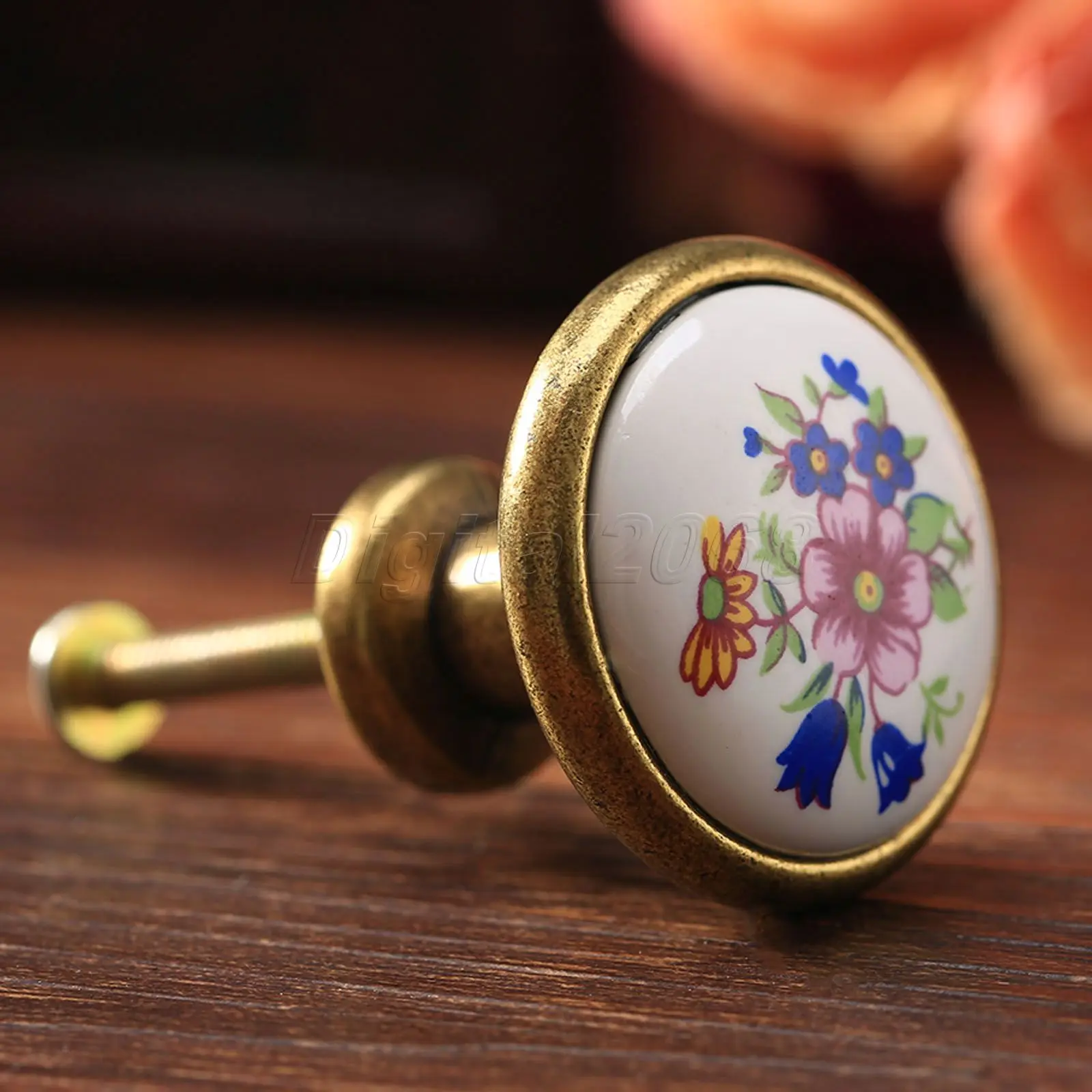 Европейский античный латунный шкаф Bowarepro для шкафа шкафчик с цветочным рисунком