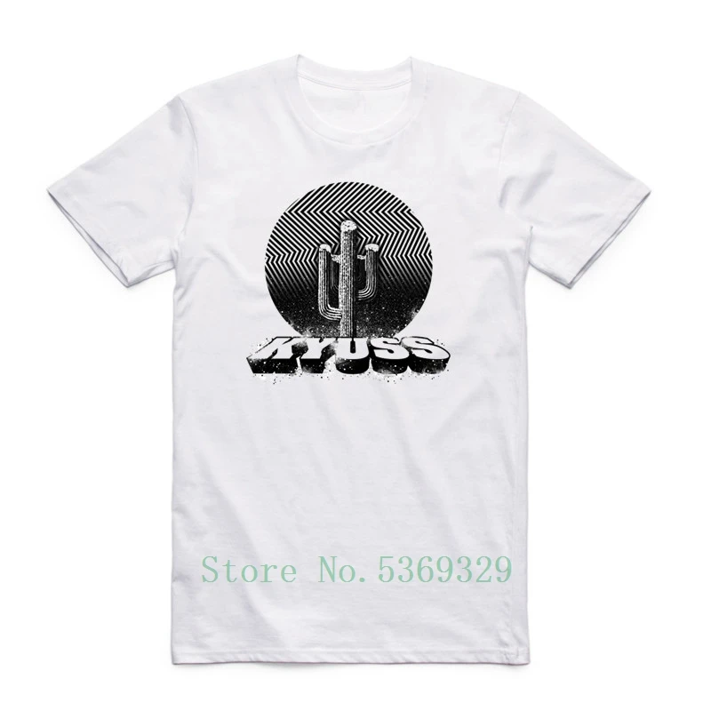 Мужская футболка с принтом Kyuss Rock Band крутая круглым вырезом клатч Queens Of The Stone Age