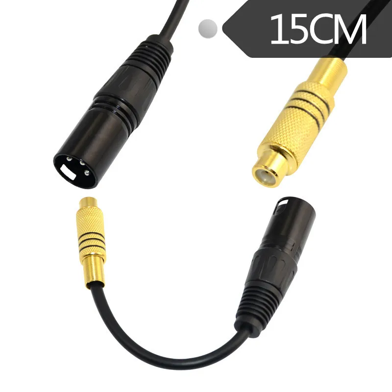 

Коаксиальный защитный кабель с позолоченным штекером XLR и разъемом RCA, 15 см