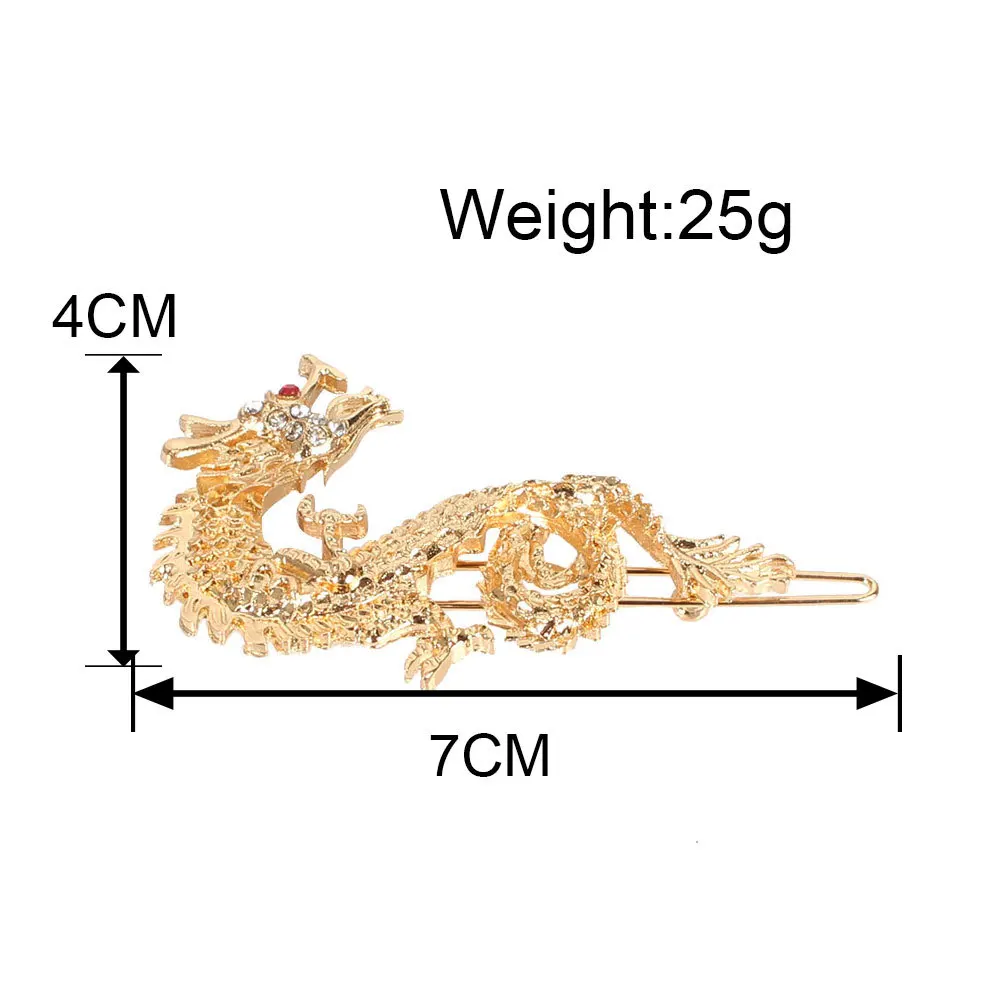 Золотые заколки для волос с древним китайским драконом западным головной убор