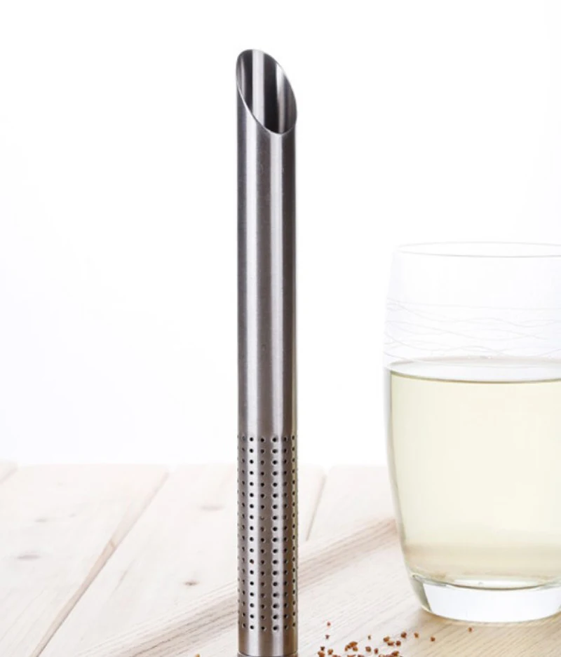 20pcs/lot Tea Filters 304 Stainless Steel Tea Sticks Long Tea Infuser Strainer Teapot Accessories
