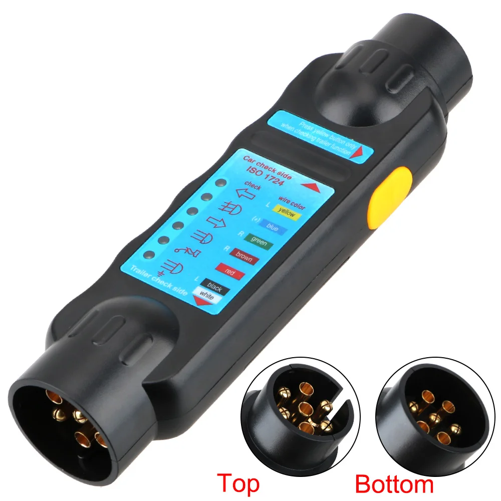 LEEPEE 7 Pin 12V Car Towing Light Tester Trailer Caravan Tow Bar Wiring Plug Socket Diagnostic Tools |