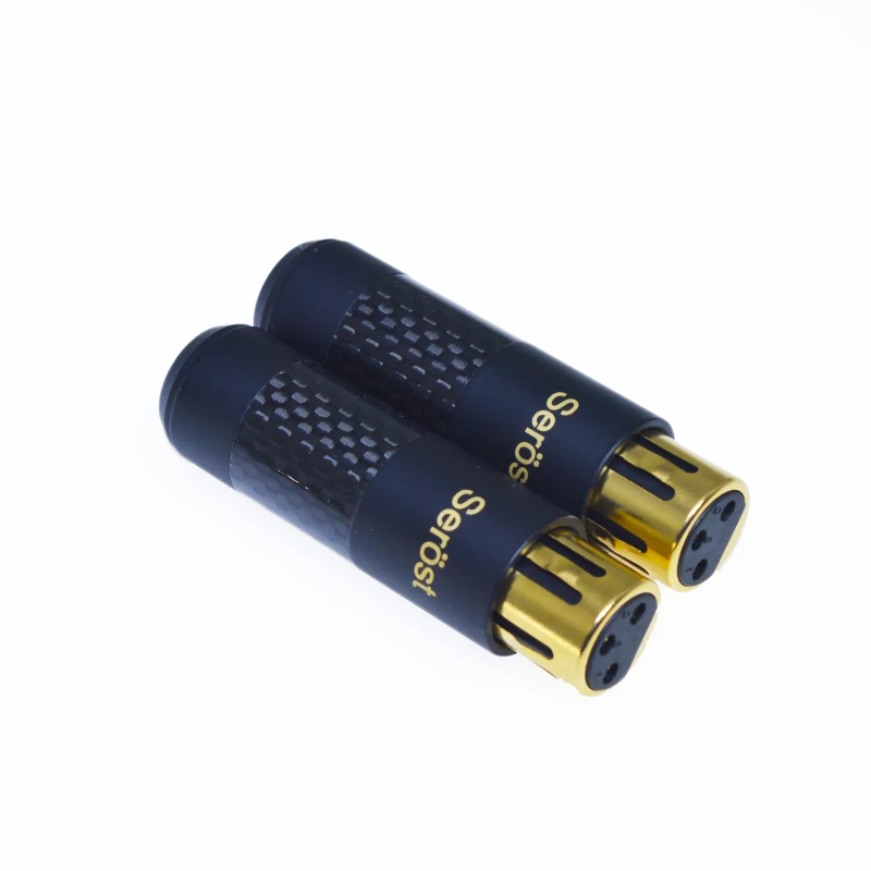 Serost Bla-1 3Pin углеродное волокно+ медь+ Позолоченный мужской женский Cannon XLR аудио разъем сбалансированный штекер для hifi hiend аудио