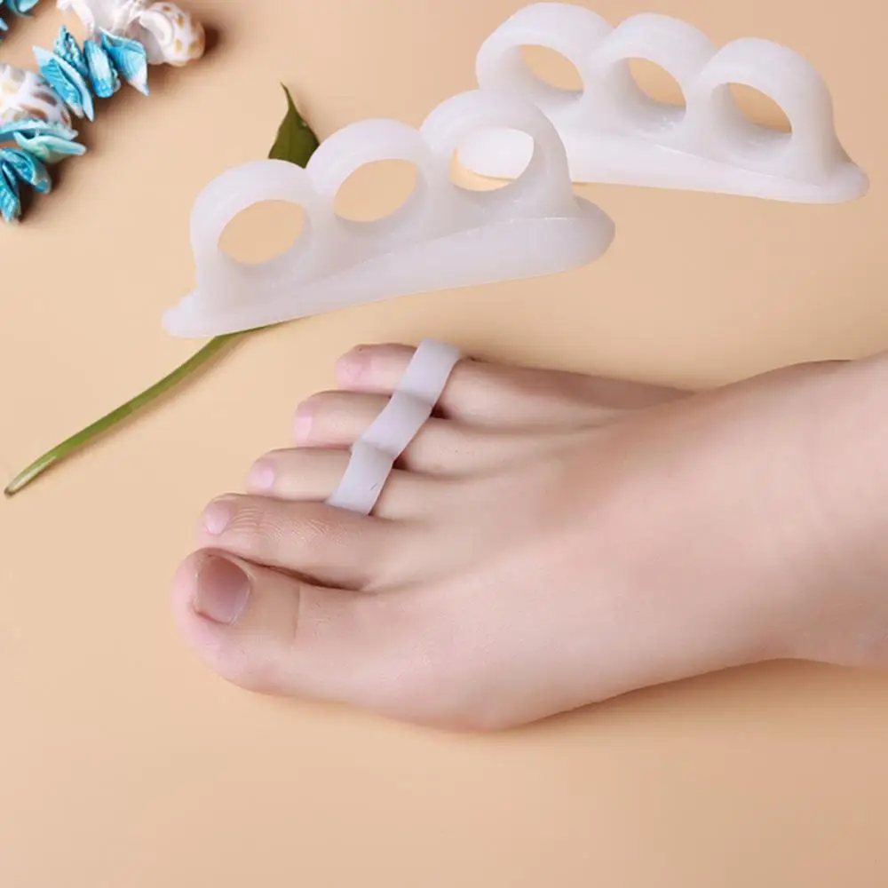 

2pcs Toe Separator Correction Hallux Valgus Corrector Silicone Orthopedic Hammer Separator Straightener Spreader Foot Care Tool
