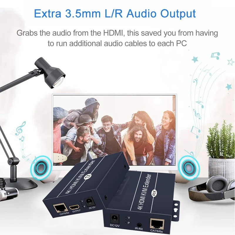 KVM-Удлинитель HDMI/6 4K 120 м с выходом HDMI USB | Электроника