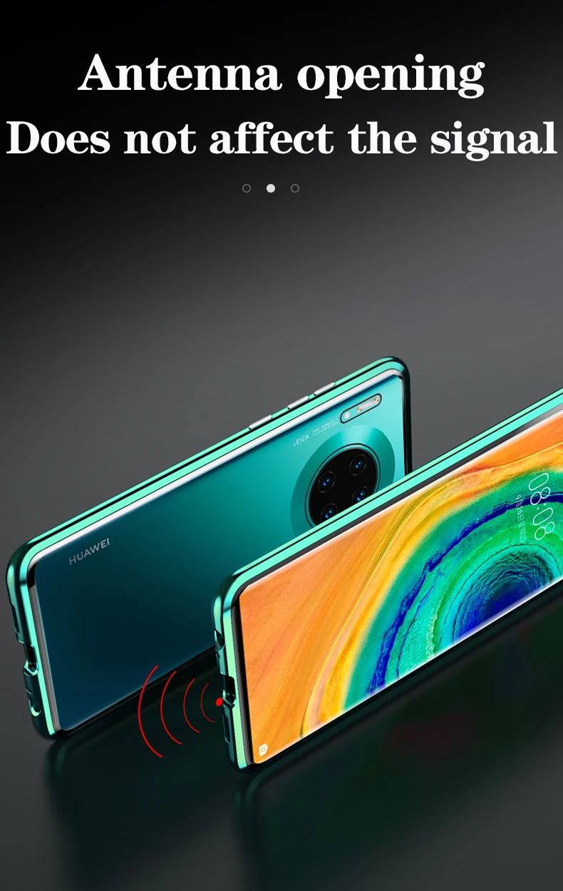 Роскошный защитный Магнитный чехол на весь корпус для huawei P30 P20 lite Pro 360, задняя крышка из закаленного стекла huawei mate 30 20 Pro Чехол