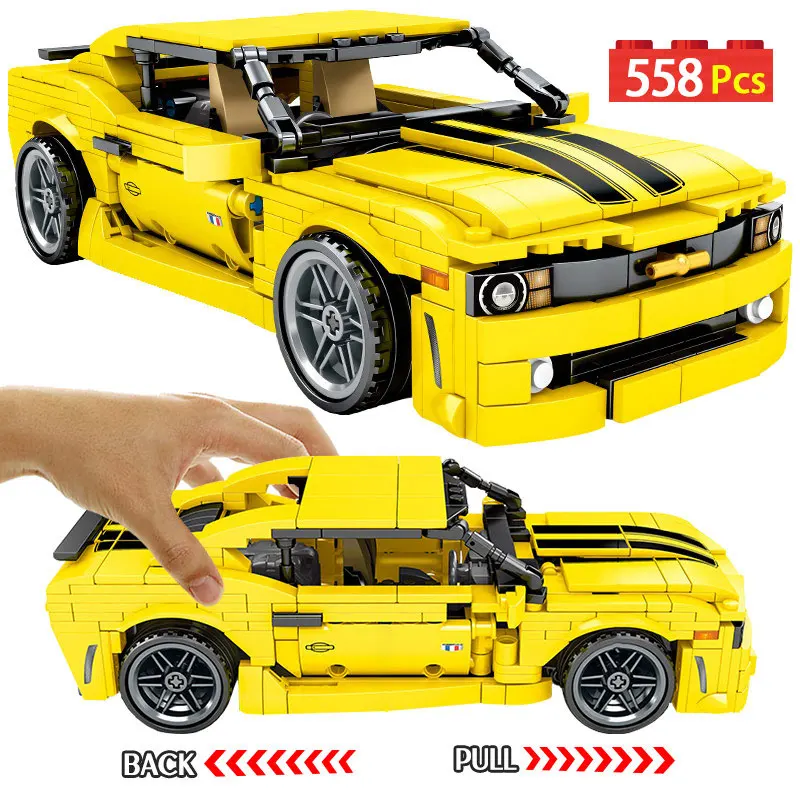 558 шт. строительные блоки Moc дизайн автомобилей Chevrolet Camaro ZR1 модель город техника