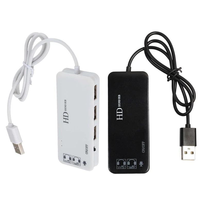 2 шт. 3 порта Usb 0 концентратор внешний 7.1Ch звуковая карта гарнитура микрофон