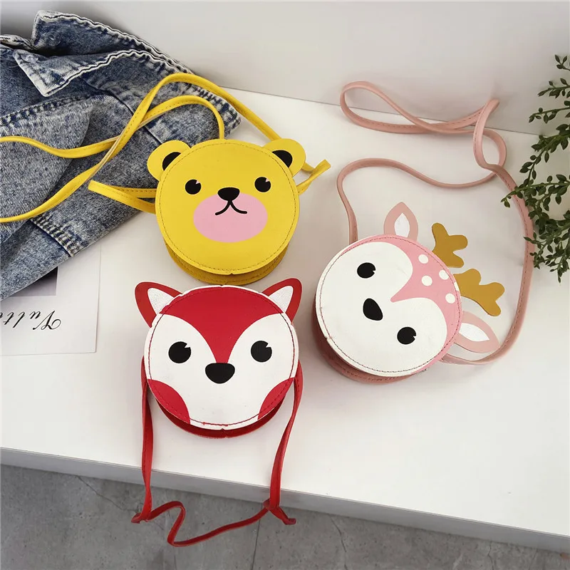 Cute Children's Round Small Shoulder Bags Fashion Kids Princess Accessories Messenger Bag Lovely Baby Girls Coin Purse Handbags
