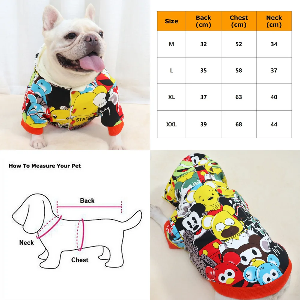 

French Bulldog Clothes Winter Pet Jacket Coat Poodle Schnauzer Pug Dog Clothing Outfit Garment Hoodie Frenchies Dog Costume