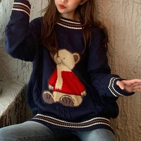 Sweater women 2021 spring tops sweet lazy style bear pullover womens sweater loose Harajuku fashion clothing