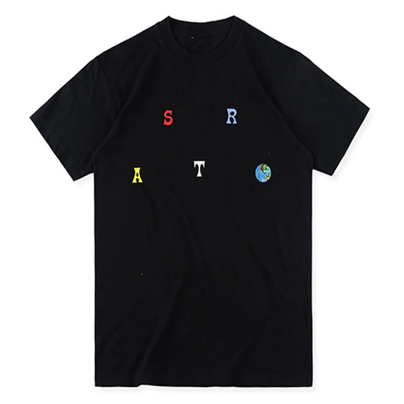 19SS футболка Трэвиса Скотта ASTTROWORLD футболка с буквенным принтом Футболка с граффити Трэвиса Скотта Astroworld - Цвет: 6