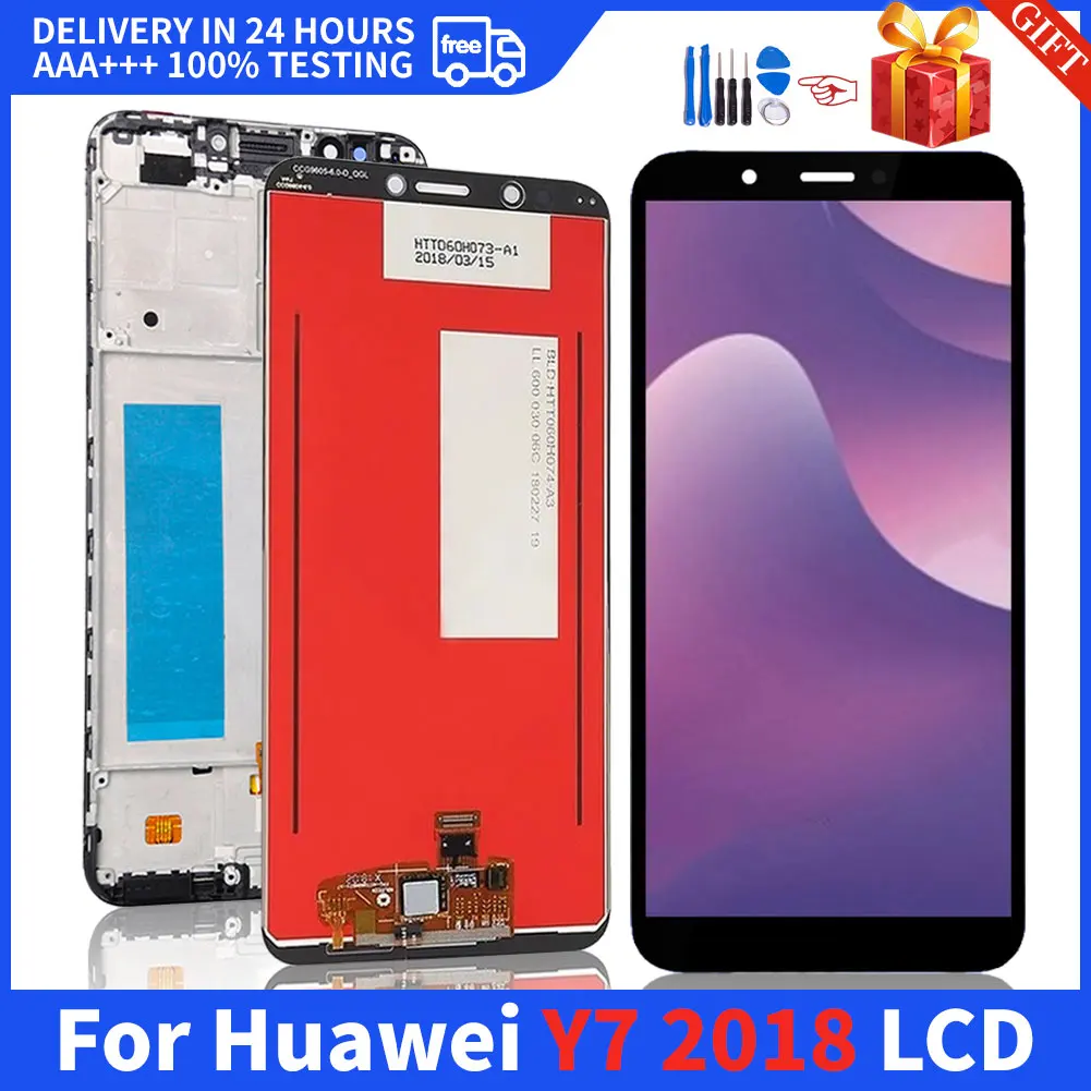 

ЖК-дисплей 5,99 дюйма для Huawei Y7 2018, сенсорный экран Y7 Pro 2018, ЖК-дисплей NOVA 2 Lite Y7 Prime 2018, экран LND L22 LX2 L21, запчасти для телефонов